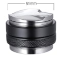 Miniatyrbilde 5 av 5: Dobbel kaffemåler Kaffe trakt ring Pulver ring, Espresso Kaffe Press Sølv Tamper Kaffe Tilbehør(S)