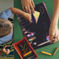 Miniatyrbillede 5 af 5: Scratch-billede sæt til børn, scratch-papir sæt, 50 store ark regnbue