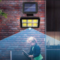 Miniatyrbilde 3 av 8: Solcellelamper for utendørs bruk, 120 LED IP65 vanntett med bevegelsessensor spotlight
