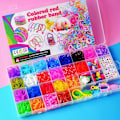 Miniatyrbilde 5 av 5: Loom Ribbon Craft Kit, 1600+ fargerike strikkstartersett DIY Craft fargerik båndboks