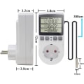 Miniatyrbilde 2 av 6: Temperaturkontrolluttak 230V med sensor digital termostatuttak