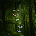 Pikkukuva 2 / 4: Aurinkotuuli Chime Dragonfly Mobile LED-valo Väriä vaihtava pihalle, puutarhaan,