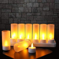Miniatyrbillede 1 af 7: EXTSUD 12 LED Flammeløse Stearinlys, Genopladelige Stearinlys, Batteridrevne