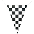 Miniatyrbild 2 av 6: Rutiga flaggfestartiklar Banner Racing Rutiga flaggbanner 48 stycken