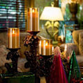 Miniatyrbilde 4 av 5: LED-flammeløse stearinlys som flimrer med fjernkontroll og timer, 4in 5in 6in,