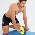 Miniatyrbilde 6 av 8: Abdominal rulle for magemuskeltrening, multifunksjonell, stille, gul
