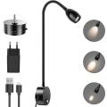 Miniatyrbillede 4 af 5: ERAY Vægmonteret Læselampe, LED Sengelampe, Touch Switch, Fokuserbar, 3 W