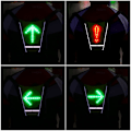 Miniatyrbilde 4 av 8: Refleksvest med LED-indikatorer, mørkegrå