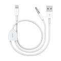 Pikkukuva 1 / 6: Aux-kaapeli, Lightning-3,5 mm AUX-kaapeli, 2-in-1-äänentoistokaapeli