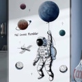 Miniatyrbild 5 av 6: Väggklistermärke I barnrum pojke planet rymdmåne klistermärke I väggdekoration för
