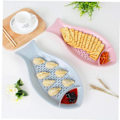 Miniatyrbillede 2 af 5: 1 (grøn) skål, letvægts, innovativ fiskeformet vaskbar og genanvendelig til sushi, pommes frites og dumplings