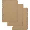 Miniatyrbild 1 av 5: 3-pack Kraft Etikettpapper A5 Storlek Notebook Index Insert Plan