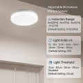 Miniatyrbild 4 av 5: LED-taklampa med rörelsesensor, kompatibel med