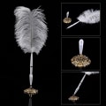Miniatyrbillede 2 af 6: Strudsefjer Pen Deluxe Svane Skrivepen Bryllup Pen Underskrivelse