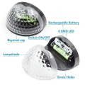 Miniatyrbilde 3 av 7: LED solcelle gjerdestolpe lys, halvsirkel design, vegg