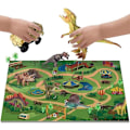 Miniatyrbild 3 av 5: Wenosda dinosaurieleksak med lekmatta, dinosaurieleksaksuppsättning Dino Spi