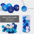 Miniatyrbild 2 av 5: Bomullsboll Fe-ljus - 3m 20 LED Boll Fe-ljus för inomhus nattlampa