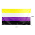 Miniatyrbillede 6 af 8: 90 * 150 cm flag - Klar farve og UV-bestandig - Dobbelt syet -