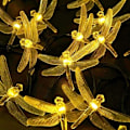 Miniatyrbillede 2 af 4: Solcelledrige Dragonfly-Fe-lys i varm hvid