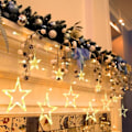 Miniatyrbilde 5 av 7: Julelysstjerne 138 LED 8 moduser lysgardin innendørs/utendørs IP65