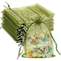 Miniatyrbild 1 av 5: G2PLUS Organzapåsar för festgåvor, 10 cm x 15 cm, 100-pack