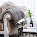 Miniatyrbilde 4 av 4: Sofa teppe, koselig teppe, ekstra varmt, tykt Sherpa teppe, lite, mykt og fluffy