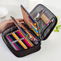 Miniatyrbillede 5 af 5: Stationær Organizer Pen Bag Blyant Etui Kontor Sort