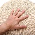 Pikkukuva 6 / 8: UxradG tuolin istuinmatto, ruoho tyyny, tyyny, beige, käsintehty, pyöreä,