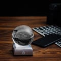 Miniatyrbilde 6 av 8: Sol system krystallkule 80mm solsystem med berøringssensor LED lysbase