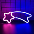 Miniatyrbild 3 av 6: Meteor Neon Meteor Neon Skylt Stjärnväggljus Batteridriven