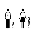 Miniatyrbillede 1 af 5: 19 x 14 cm personligt toiletskilt, toiletskilt - slips - sort,