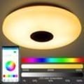 Miniatyrbilde 3 av 6: 28W LED-musikktaklampe RGBW dimbar Bluetooth-høyttaler APP-kontroll
