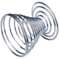 Miniatyrbilde 2 av 4: 6 stk rustfritt stål eggkopp snor spiral kjøkken frokost hardkokt holder fjær eggkopp 4,7*4,5 cm