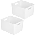 Miniatyrbillede 1 af 5: mDesign Plast Opbevaringsarrangør, Stor Beholder - Køkken Pantry Tilbehør