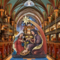 Pikkukuva 4 / 5: Pyhä perhe -syntymäkuvaelma, Jeesus Kristus -patsas Maria