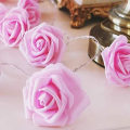 Miniatyrbillede 8 af 8: 1x 20 LED rosenlys lyskæde varm hvid batteridrevet pink