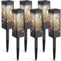 Miniatyrbilde 1 av 6: Solcellelysgård LED solcellelampe hagelys for utendørs 6 stykker