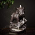 Miniatyrbillede 4 af 7: YYW Elefant Røgelseholder med 20 stk. Tilbageflow Røgelsekegler, Asien