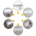 Miniatyrbilde 8 av 8: LED-skapbelysning, 3 moduser under-skaplys sensorlys med