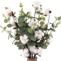 Miniatyrbilde 1 av 8: Bomulls- og eukalyptusbukett, 4 stk./6 stk. bomullsstengler DIY