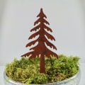 Miniatyrbillede 5 af 5: Rusted juletræer 2 stk julepynt rust stik mini juletræ have