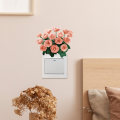 Miniatyrbillede 5 af 5: 2 stk romantiske blomster soveværelse afbryder klistermærker selvklæbende