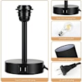 Miniatyrbillede 2 af 5: Senglampe med USB-port - bordlampe med touch-kontrol til