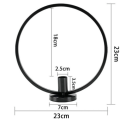 Miniatyrbilde 4 av 8: Retro lysestake, 23cm antikk lysestake jern dekorativ rund form