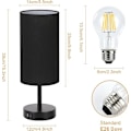 Miniatyrbillede 3 af 5: Senglampe med USB-port - bordlampe med touch-kontrol til