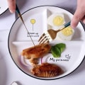 Miniatyrbild 8 av 8: Delade tallrikar Barnens middagslunch tallrikar Keramik Delade rätter