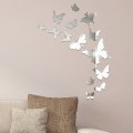 Miniatyrbilde 4 av 7: 14 stk Butterfly Combination 3D Speil Vegg Klistremerker Hjemmedekor DIY