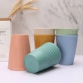 Miniatyrbillede 3 af 4: 6 stk. Plastikkop, Sundt Polypropylen Ubruddeligt Kop til Voksne og Børn, Sæt med 6 Farver, Multifunktion, Mikroovn og Opvaskemaskine Sikker