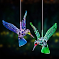 Miniatyrbillede 3 af 8: LED solcelledrevne vindklokker udendørs, farveskiftende kolibri vindklokker til