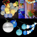 Pikkukuva 6 / 6: Puuvillapallovalot - 3m 20 LED-pallovalot sisätilojen yövaloon